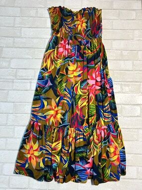 Aerie Strapless Smocked Maxi Dress